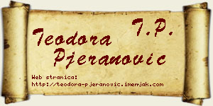 Teodora Pjeranović vizit kartica